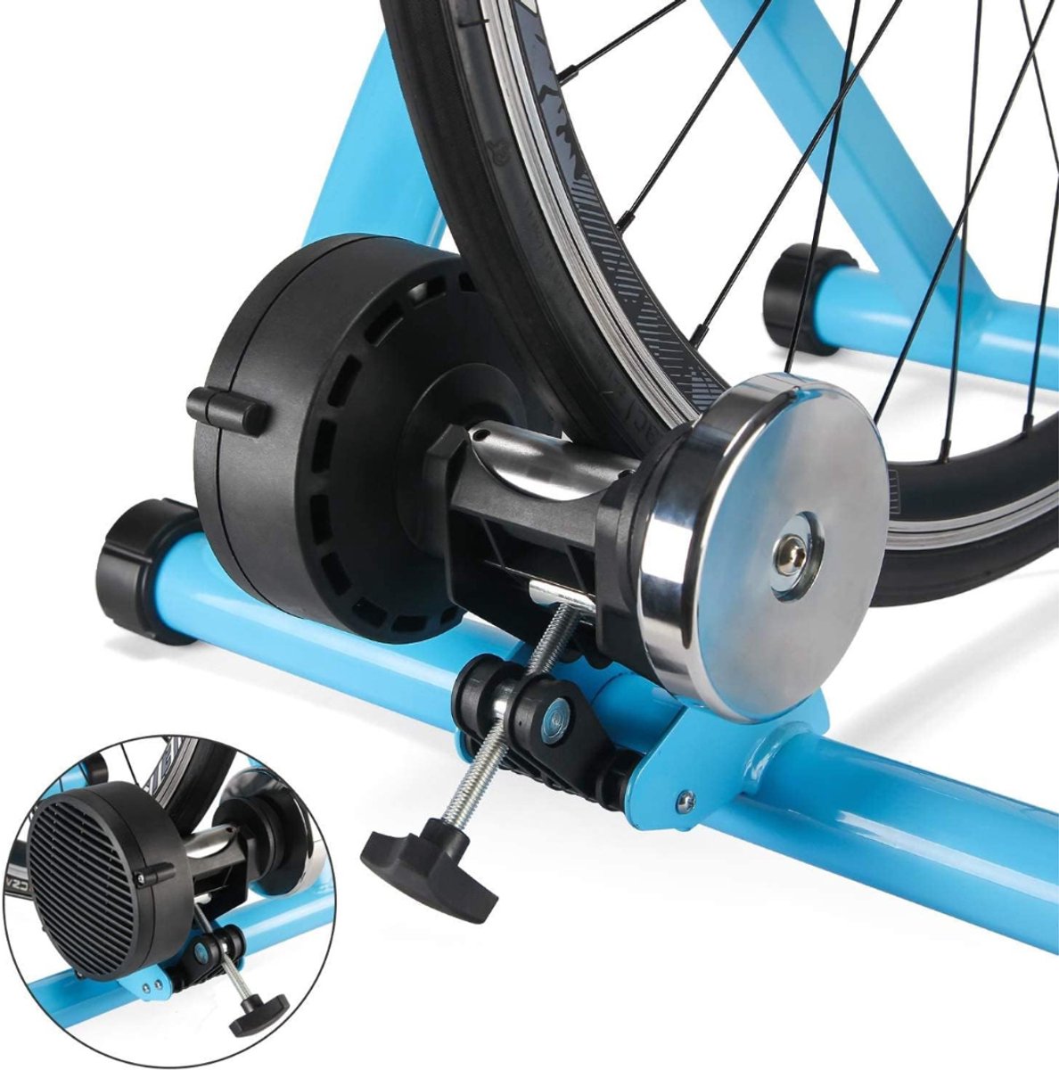 VIN® Professionele Fietstrainers Direct Drive – Krachtige Fiets Trainer - Wheel Stand - Wheel On – Rollenbank Fiets – Rolbank Trainer - Blauw
