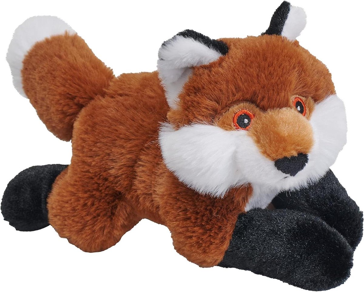Pluche Vos - Knuffel Dier - Kinderkamer Decoratie - Gemaakt van Gerecyclede Flessen - 20 cm - Rood