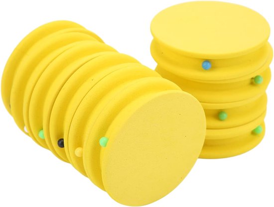 Schuimspoelen voor Vissen - EVA Schuim Spoelen - Vislijn Organiseren - Lichtgewicht Sneldrogend - 68mm Diameter - Geel — afbeelding 5