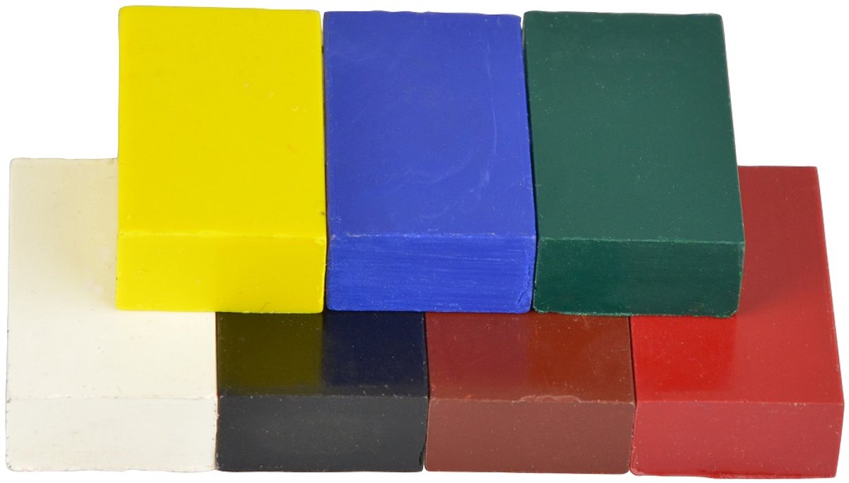 Pebaro creatieve wasblokjes set voor kinderen - 7 kleuren encaustic.
