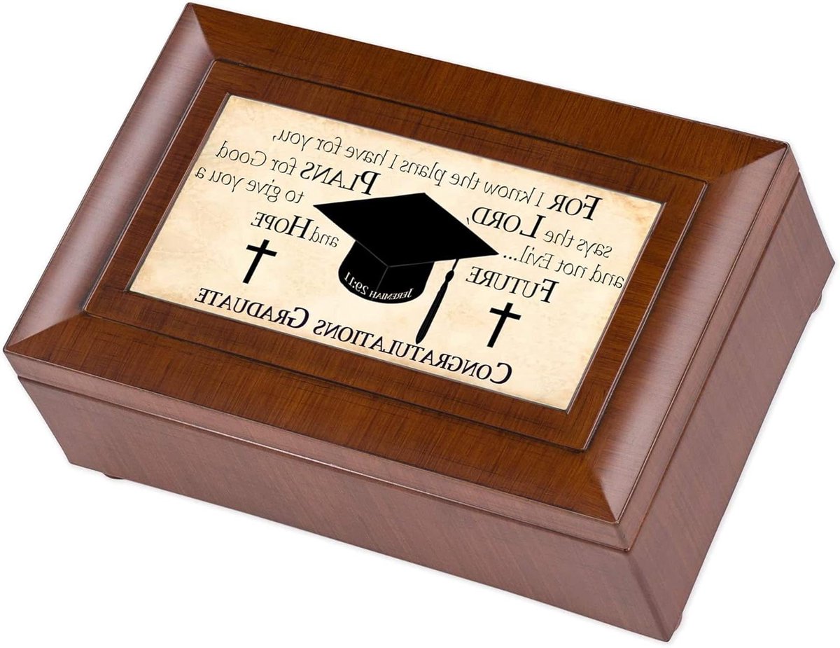 Huisje Tuin Afstuderen Voor Ik Ken Houtnerf Petite Muziek Doos / Sieraden Doos Speelt Pomp & Omstandigheid