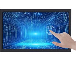 VSDISPLAY 18.5 inch industrial TFT LCD touch screen, 1920 x 1080, H/D video connection, VGA DVI, metal housing with stand.