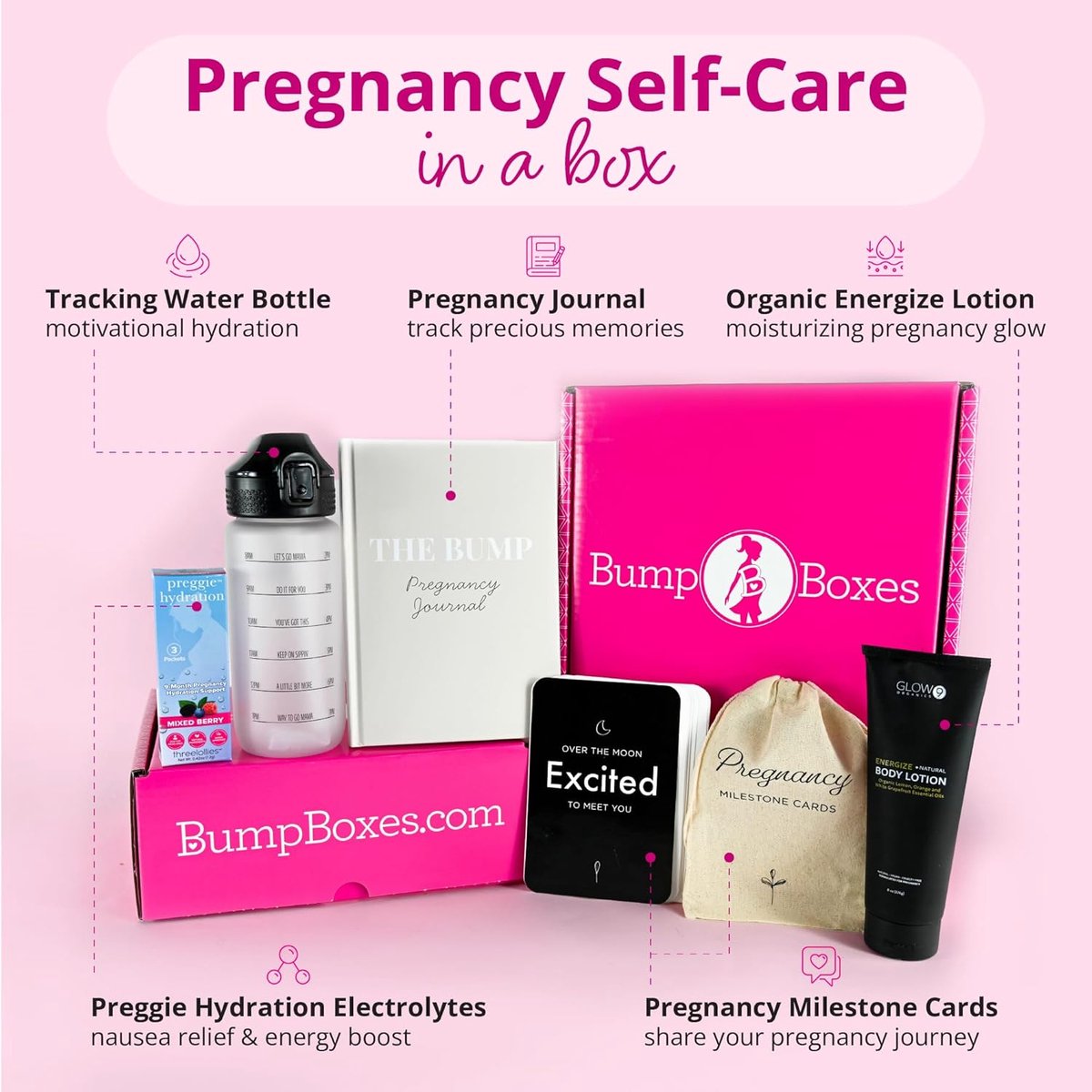 Zwangerschap Cadeaubox - Cadeauset Verrassing - Eerste Trimester - Speciaal Samengesteld - 25 x 25 cm - Niet Van Toepassing