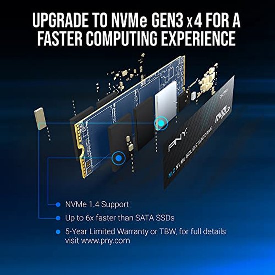 Interne Solid State Drive - NVMe SSD - Snellere Computer - PCIe Gen3 x4 - 2 TB - Zwart — afbeelding 3