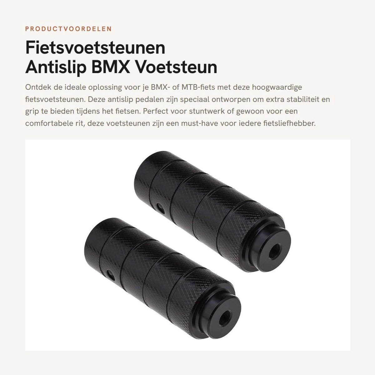 2 Paar Stevige Fiets Voetsteunen voor Stunts - Anti-slip Assen voor BMX en MTB