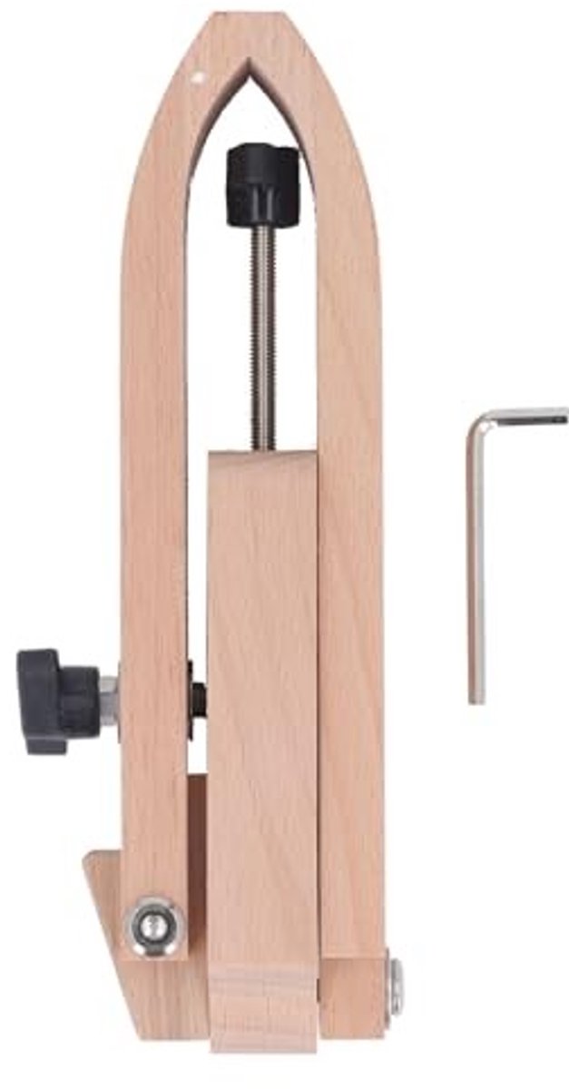 Dailygoods- Leerknijper met verstelbare functie - Houten Klem - Opvouwbaar - Voor Leerbewerking - Gemakkelijk in gebruik - Beukenhout - Leerklem