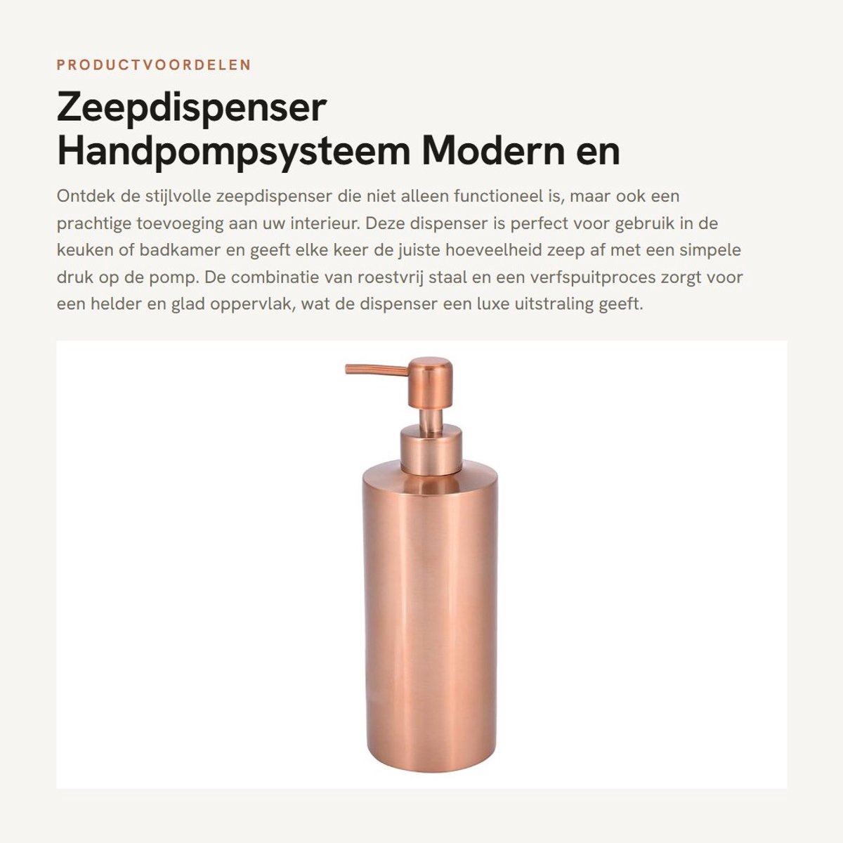 Dailygoods- Zeepdispenser Roestvrij Staal - Automatische Zeepdispenser - Keuken/Douche - Handpomp - 350ml - Betrouwbaar en Makkelijk Bij te Vullen - Zeepfles
