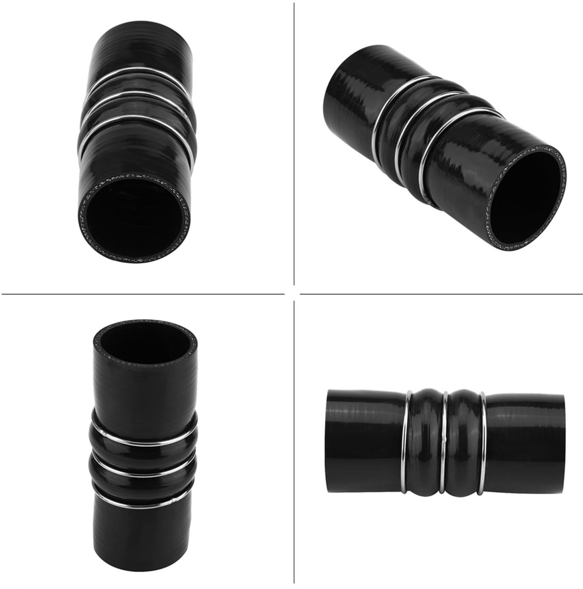 Dailygoods- Intercooler Slang 5.4in - Zwart Siliconen - Turbo Slang - Pijp - Compatibel met Transit Connect - Focus 1.8 TDCi - Siliconenslang