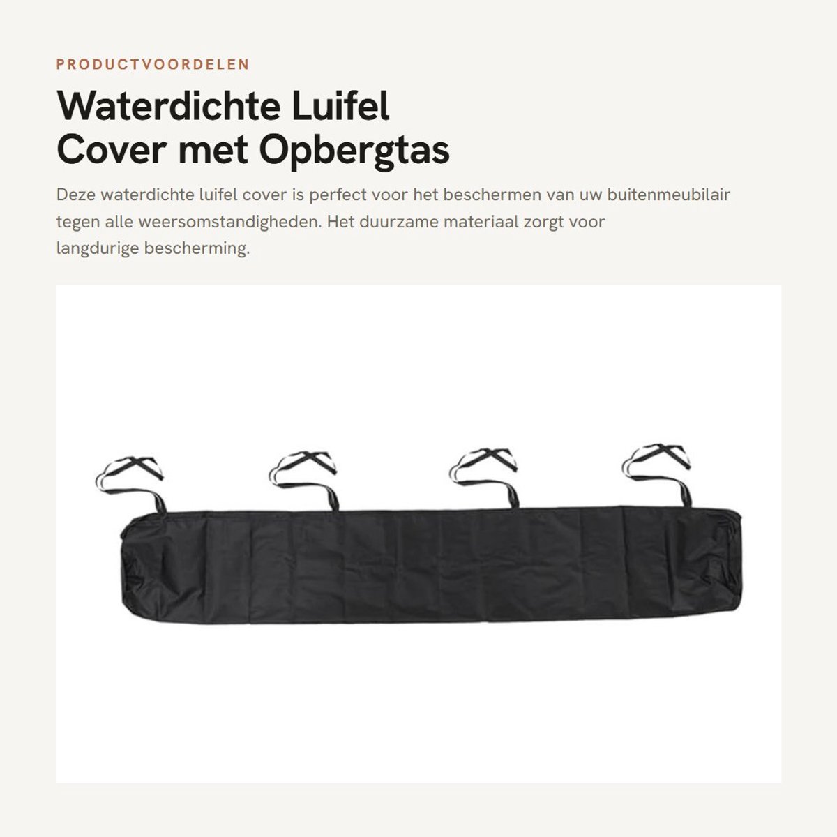 Dailygoods- Luifel Beschermhoes Waterdicht - Patio Zonnescherm - Oxford-Stof - UV-Bestendig - Slijtvast - Opvouwbaar
