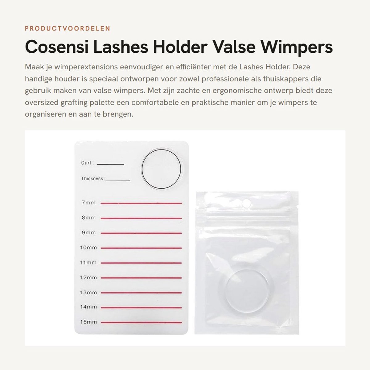 Dailygoods- Wimpershouder - Zachte Valse Wimpers Houder - Oversized Grafting Palet - Staande Palette voor Wimpers - Ideaal voor Wimperextensions - Wimperspalette
