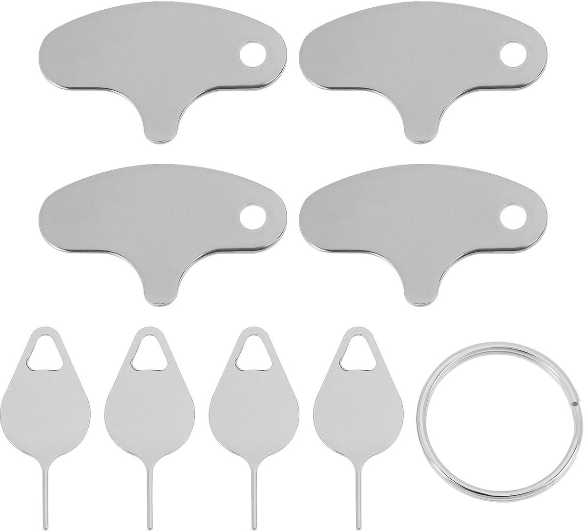 Dailygoods - Set van 8 Sleutelhangers voor Deurbels en Video-deurbellen