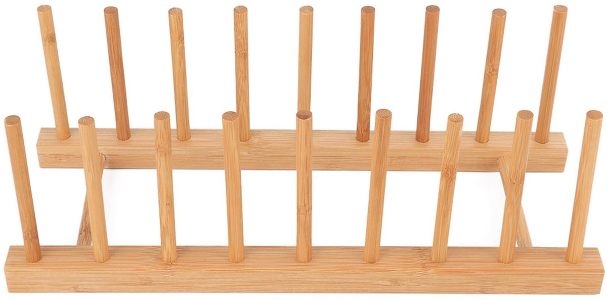 Dailygoods- Afdruiprek Bamboe - Keukenopbergorganisator - Milieuvriendelijk - 13,6x5,1x4,7in - Gemakkelijk schoon te maken - Stevig en aantrekkelijk - Afwasrek