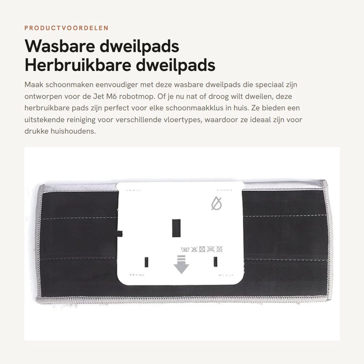 Dailygoods- Dweilpads Wasbaar - Dweilpads Dreame L40 Ultra AE - Dweilpads Swiffer - Herbruikbare Dweilpads - Natte/Droge Dweilpads - Geschikt voor Jet M6 Robotmop - Mopdoeken