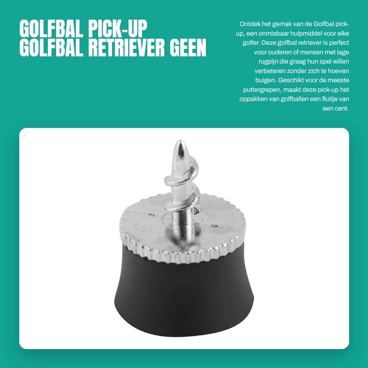 Dailygoods - Golfbal pick-up - Golfbal retriever - Geen buigen nodig - Rubber - Oefening hulpmiddel - Golfclubaccessoires - Geschikt voor ouderen - Co...