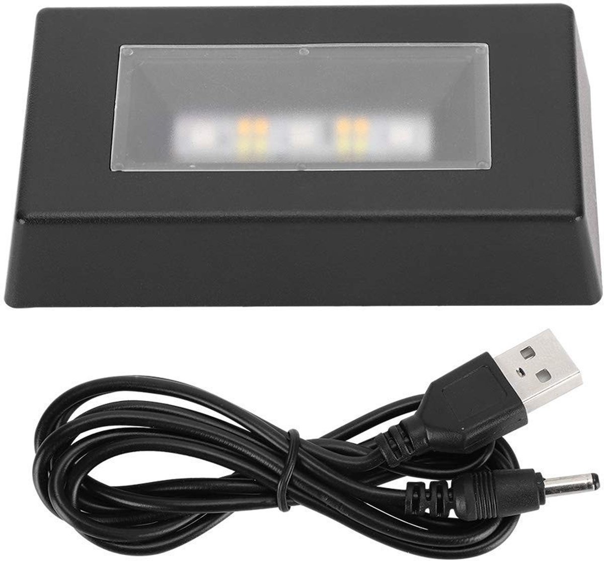Dailygoods - LED Lichtbasis - Kleurverlichting - Duurzaam en Functioneel - 7 Kleuren - Onderzetter voor Kunst - USB Aansluiting - Geschikt voor Sieraden