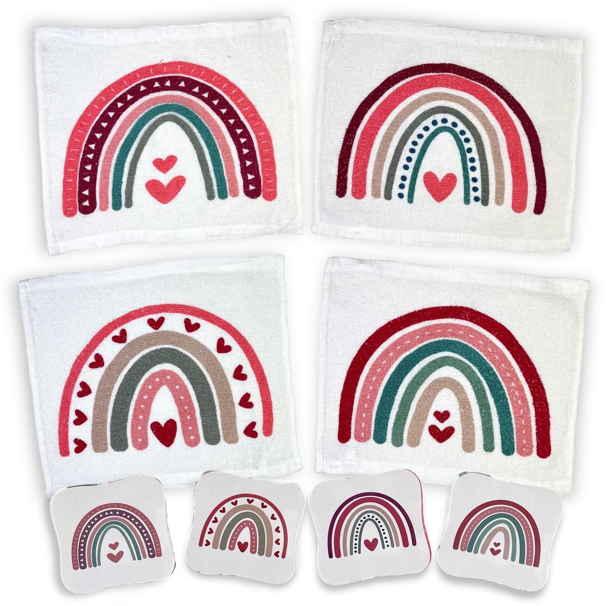 Dailygoods- Washandjes Set van 4 - Magische Handdoeken - Katoenen Badstof - Kindercadeau - Feestjes - Afmeting 30 x 30 cm