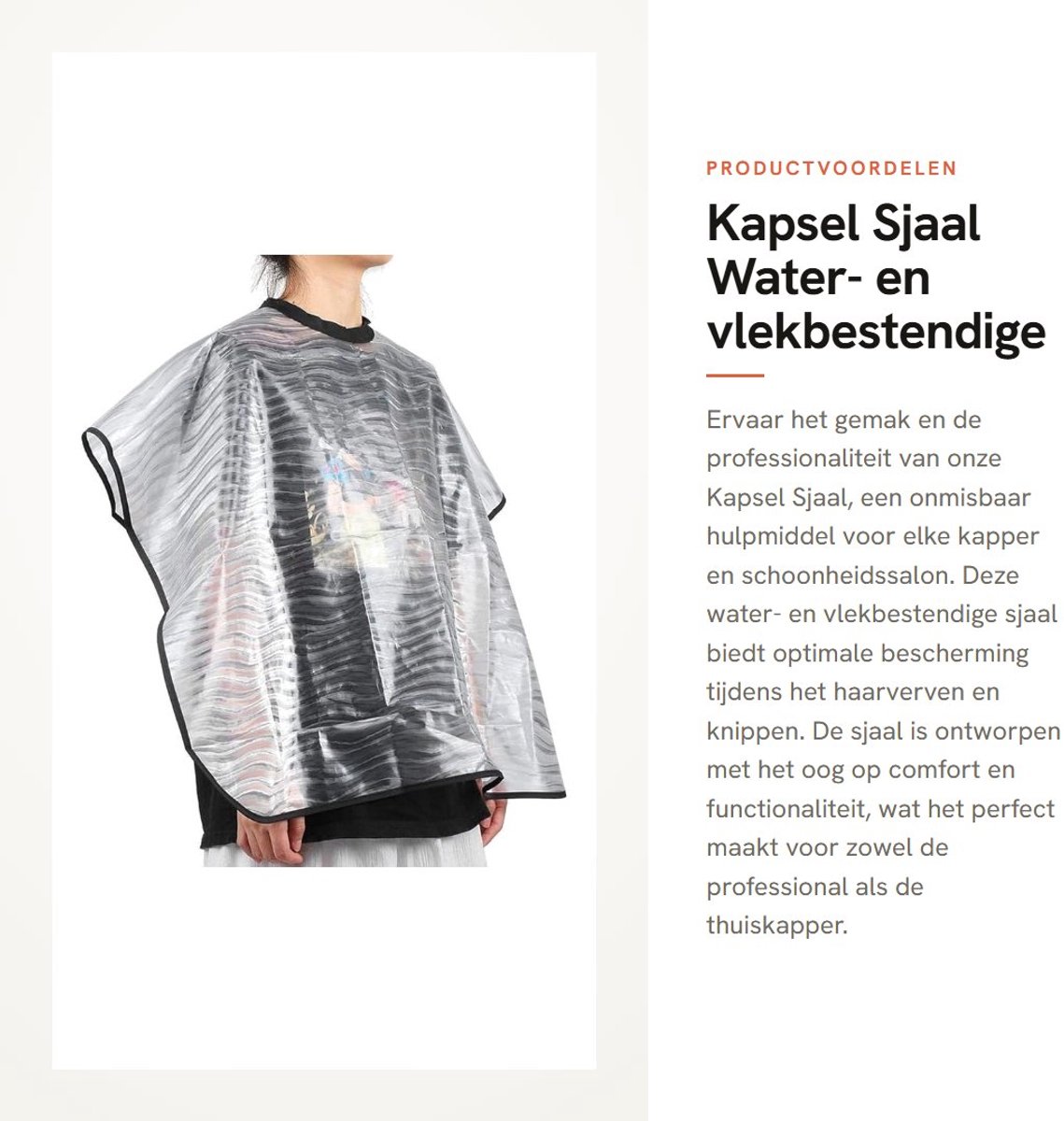 Dailygoods- Kapperssjaal Water- en vlekbestendig - Kapsalon Doek - Haarverven Schort - Antislip - Lichtgewicht - Verstelbare Sluiting - Haarknipcape