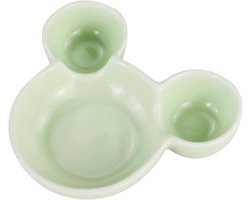 Voerbak Keramiek - Knaagdieren Bakje - Voeren Kleine Dieren - Stabiel Gewicht - 75 cm - Groen