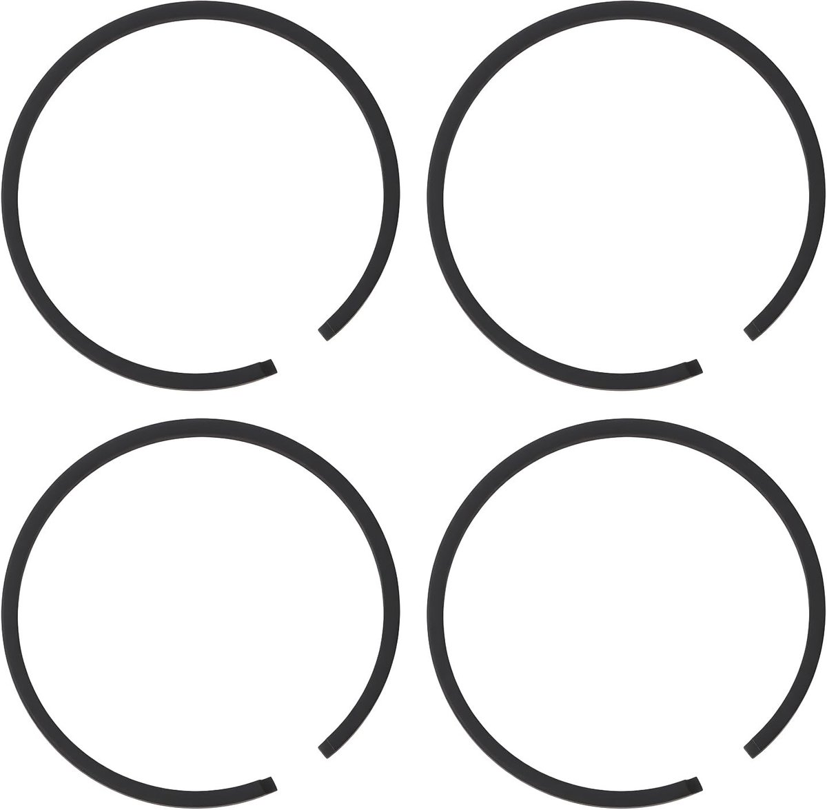 Dailygoods- Zuigerveren 4 Stuks 44x2mm - Compatibel met Kettingzagen/Bosmaaiers - Verbeterde Motorefficiëntie - Eenvoudige Installatie - Duurzaam Materiaal - Motorveren