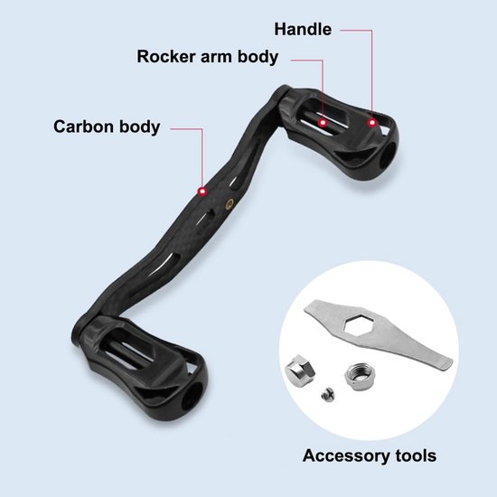 Visserijhaspel Koolstofvezel Handvat - Ergonomisch Ontwerp - Eenvoudige Installatie - Lichtgewicht Materiaal - Betrouwbare Prestaties - Comfortabele Grip - Vismolen — afbeelding 5
