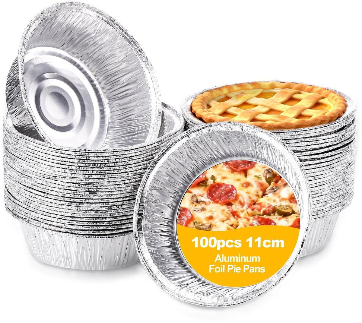 Dailygoods- Aluminium Bakvormen Ronde - 100 Stuks - 240 ml - Taartvormen - Voor Oven/Airfryer/Magnetron - Voedselveilig Aluminiumfolie - Bakvorm