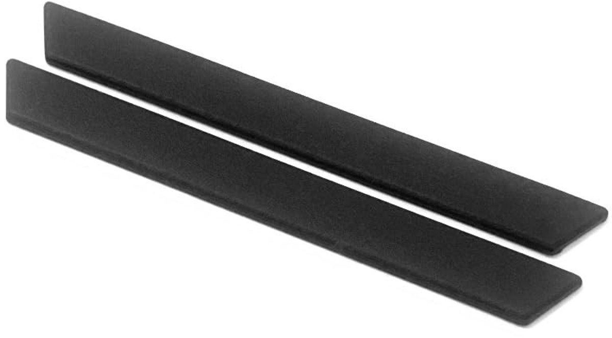 Dailygoods - 2 Stuks Rubberen Voetstrips voor Laptop (Zwart)