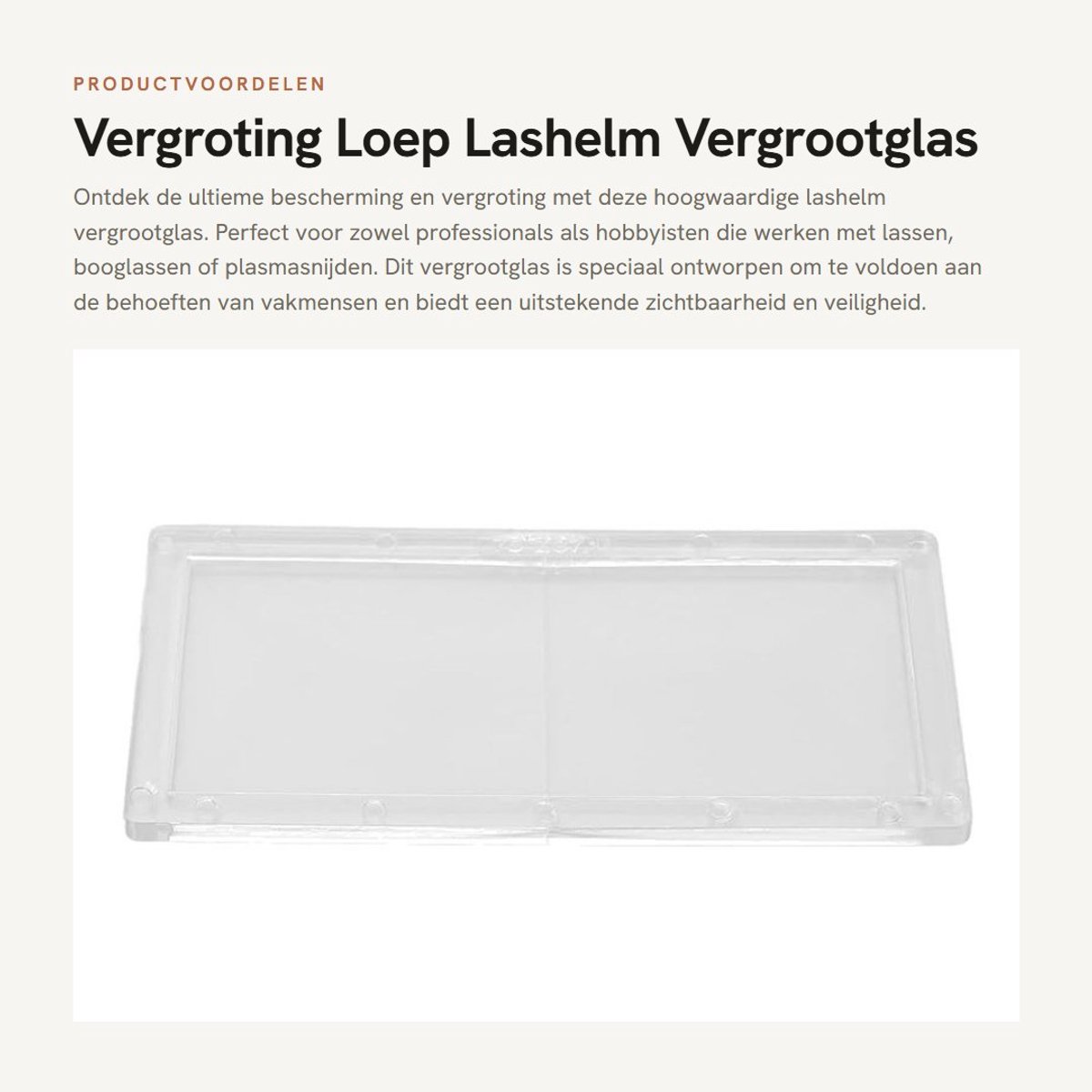 Dailygoods- Loep 1.50 Vergroting - Lashelm Vergrootglas - Geschikt voor Booglassen - Compact Ontwerp - Weerbestendig - Professioneel Verwerkt