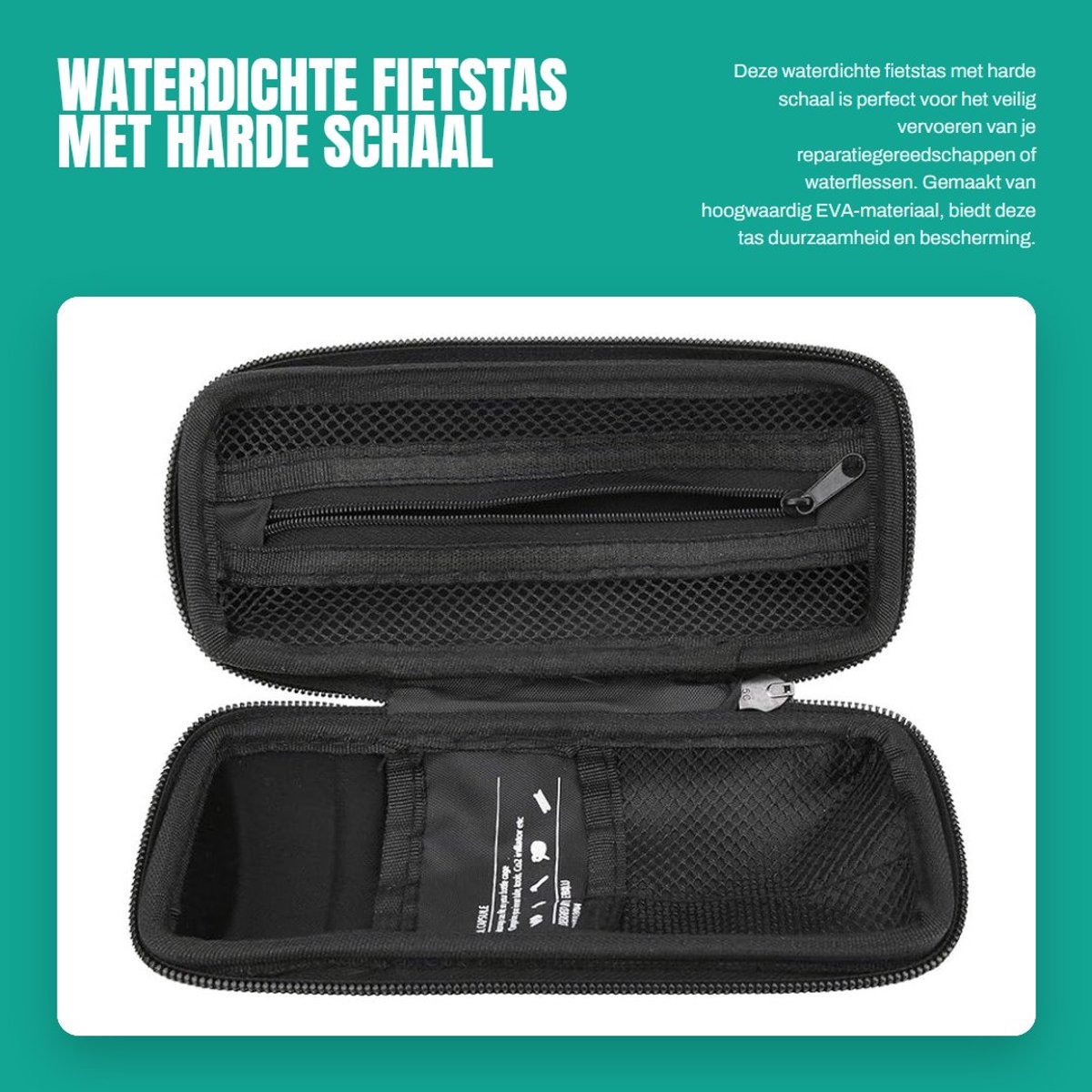 Dailygoods- Fietstas Harde Schaal - Waterdichte Fietstas - Gereedschapstas - Flessentas - Lichtgewicht - Duurzaam EVA-Materiaal - Frame Bag