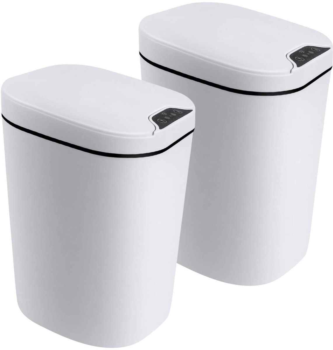 Dailygoods- Vuilnisemmer 12 liter - Automatische sensor - Soft-close deksel - Klemring - Hoogwaardig ABS - Waterdicht IPX5 - Afvalbak