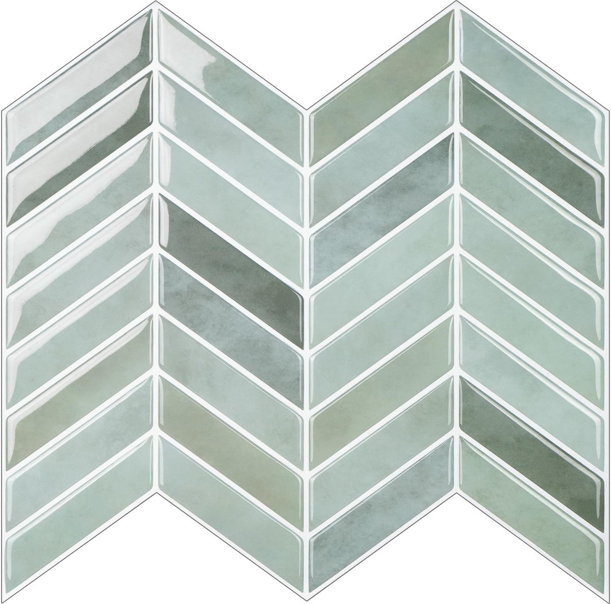 Dailygoods- Wandtegel 3D Haringbeen - Tegelstickers 10x10 Inch - Zelfklevend - Waterdicht - Decoratie voor Keuken/Badkamer - Eenvoudig aan te brengen