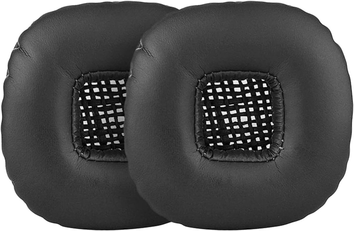 Vervangende oorkussens voor Marshall Major II, gemaakt van proteïneleer en traagschuim, alleen compatibel met de Major 2 Bluetooth-hoofdtelefoon, zwart.