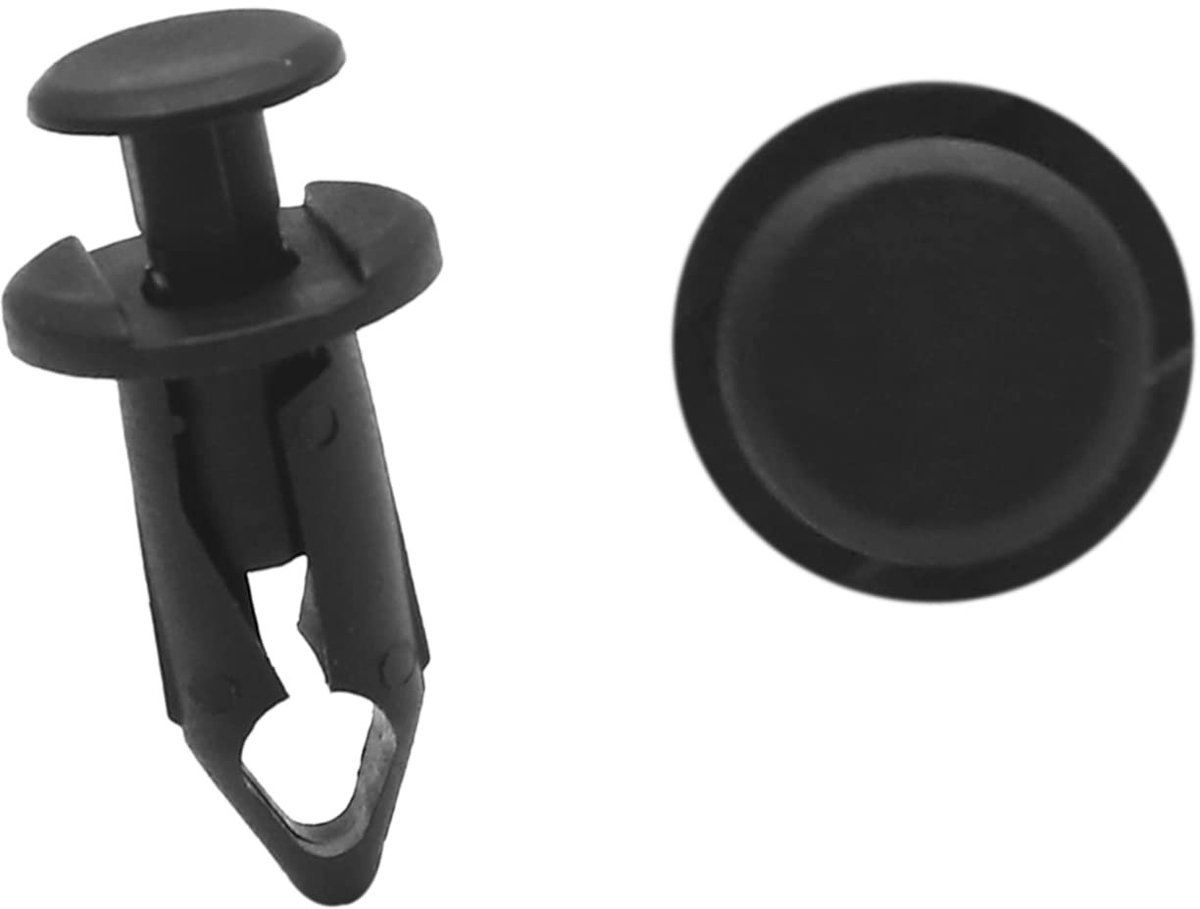 Dailygoods- Blindklinknagels 9 mm - Zwart Kunststof - Set van 100 - Voor Auto - Duurzaam - Hoogwaardige Kwaliteit - Klinknagels