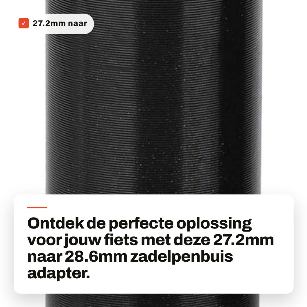 Dailygoods - 27.2mm naar 28.6mm Fiets Zadelpenbuis Adapter - Verloopstuk voor Racefiets - Lichtgewicht Aluminium - Optimaliseer Je Fiets - Ideaal voor...