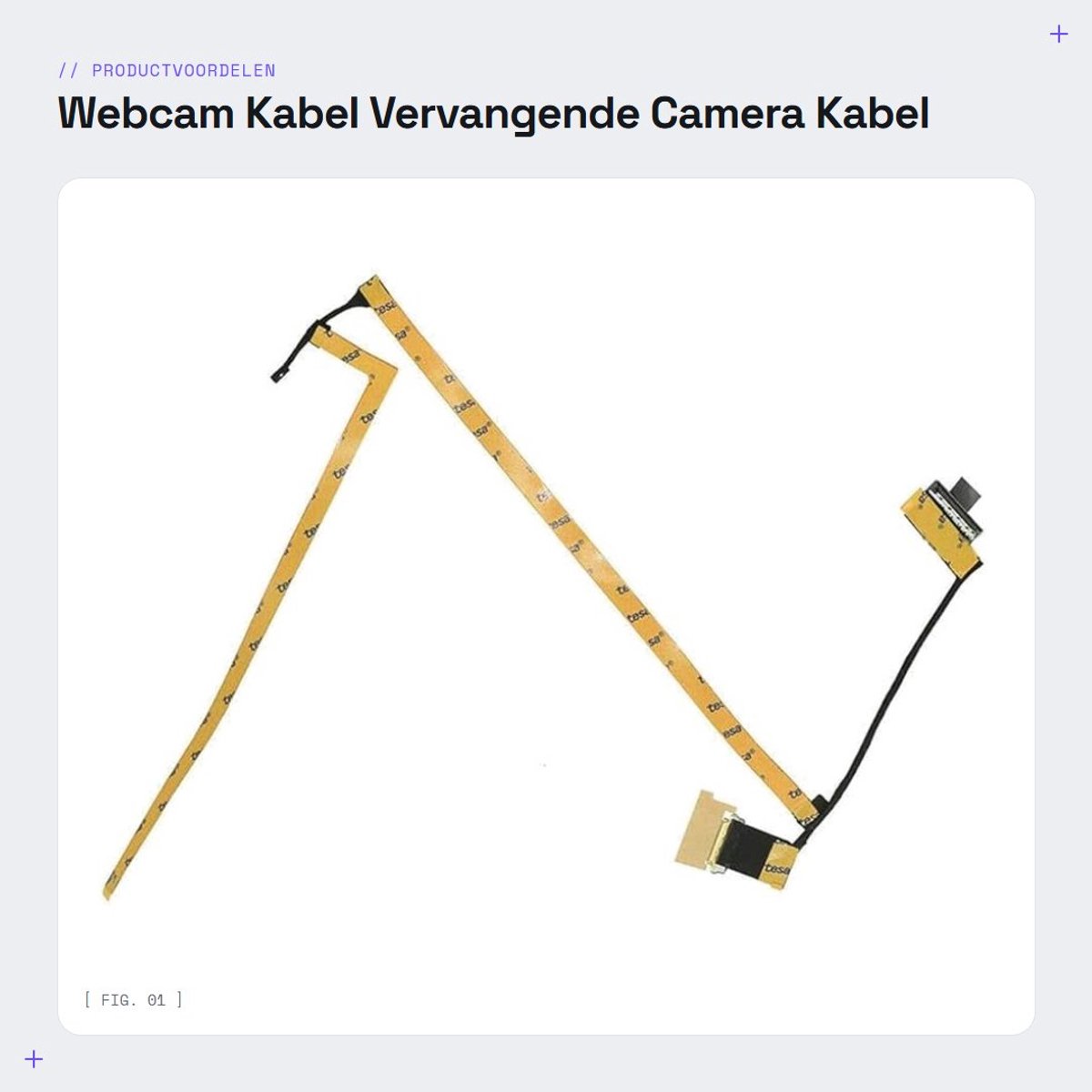 Dailygoods - Webcam Kabel - Vervangende Camera Kabel - Geschikt voor Lenovo Thinkpad E580 E585 E590 - 30PIN