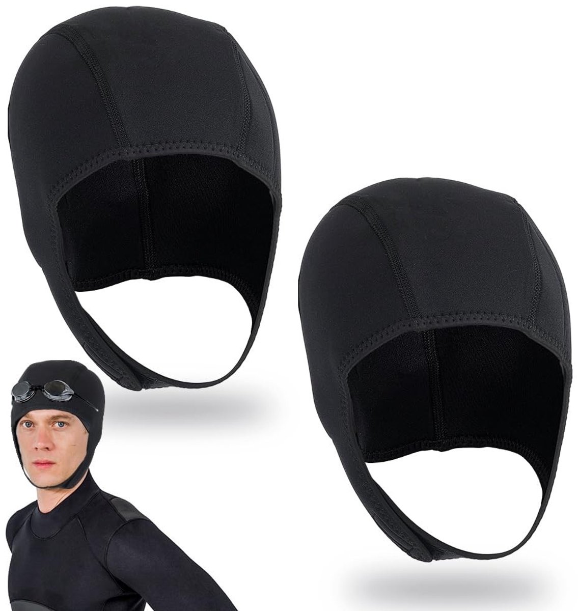 Dailygoods- Duikcap Thermische Wetsuit Hood - Neopreen Cap - 3 mm Dikte - Duurzaam Nylon - Voor Mannen/Vrouwen - Bescherming tegen Koude - Wetsuitkap