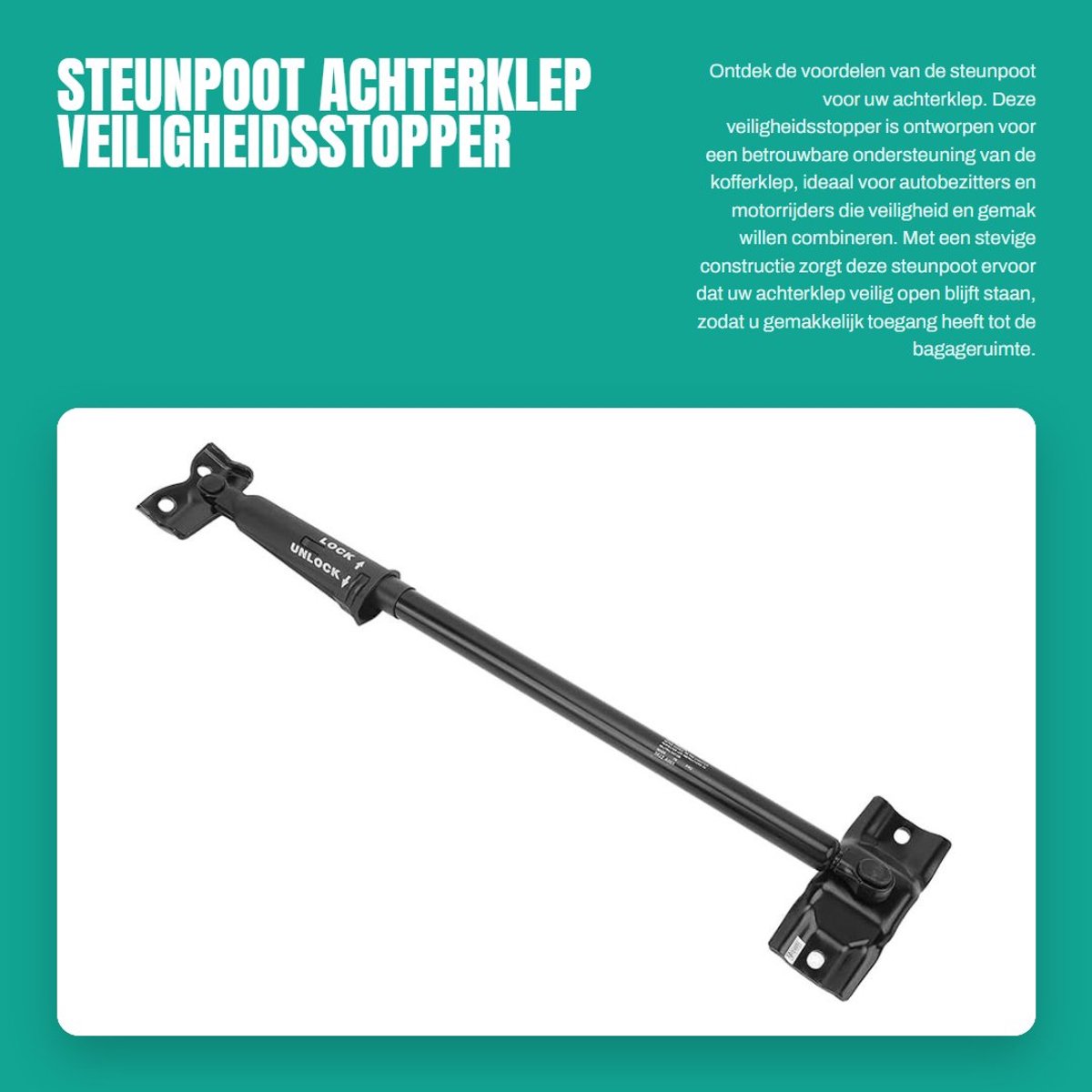Dailygoods- Steunpoot Achterklep Veiligheidsstopper - Vervanging voor Mitsubishi Pajero IV - ABS/Metaallegering - Schokbestendig - Eenvoudige Montage - Tijd Besparend - Achterklepsteun