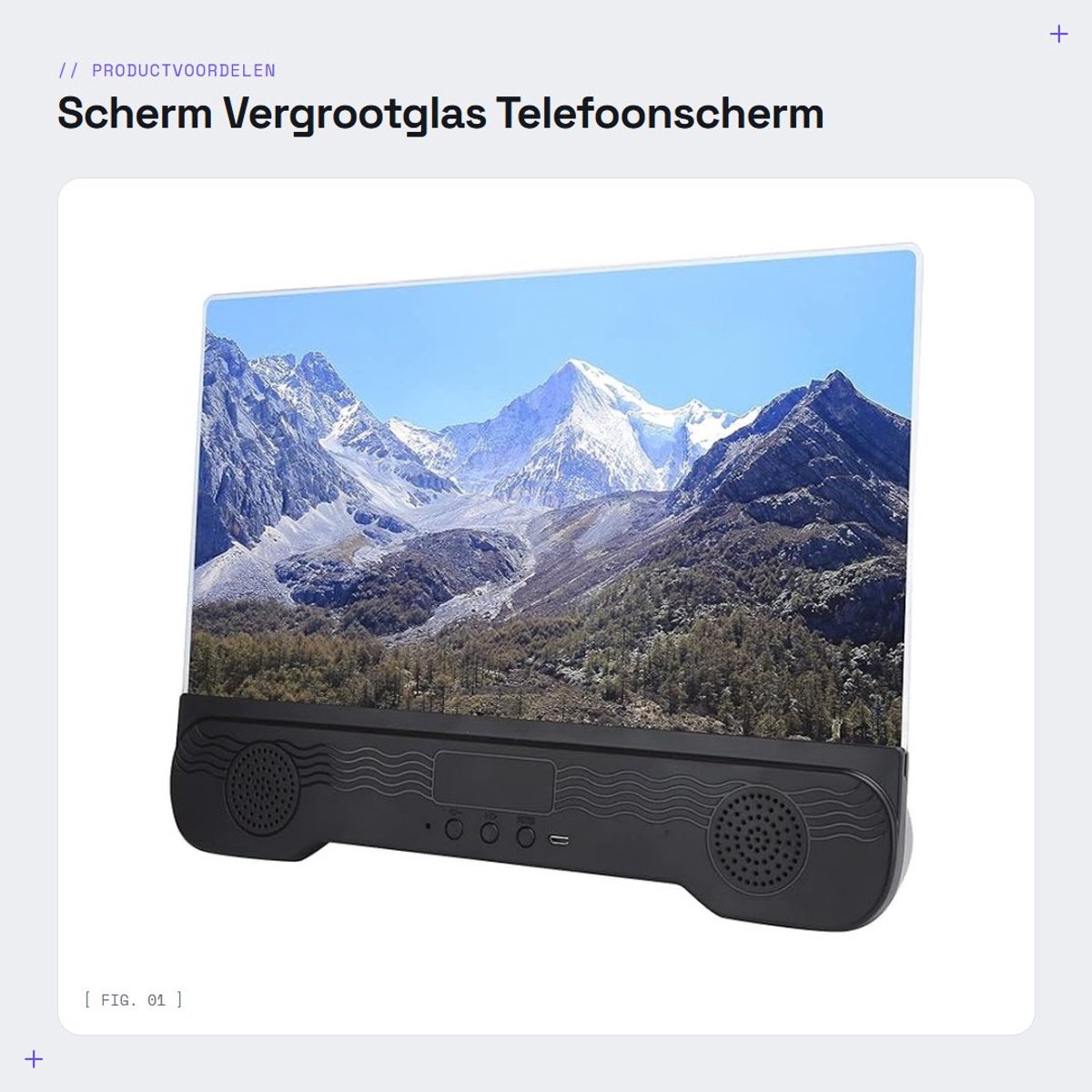 Dailygoods - Scherm Vergrootglas - Telefoonscherm Versterker - Draagbaar 14 Inch - Bluetooth-luidspreker - Geschikt voor IOS/Android - Mobiele Telefoon