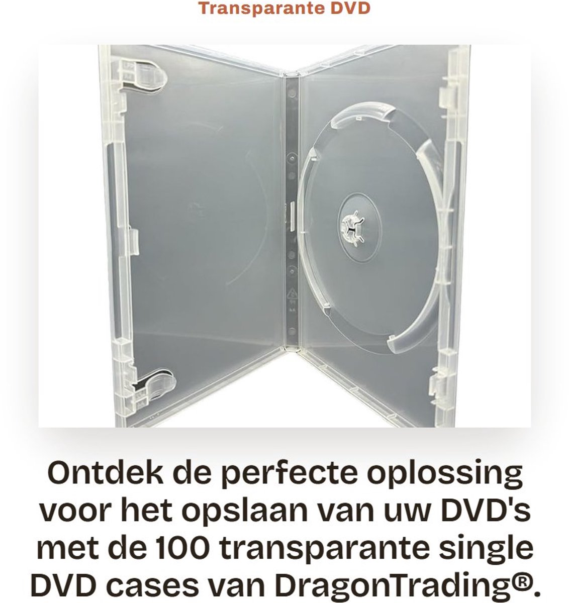Dailygoods- DVD Hoesjes 100 Stuks - Transparant - Opbergsysteem - 14mm - Hoge Kwaliteit - Buitenste Plastic Cover - Dvd Cases