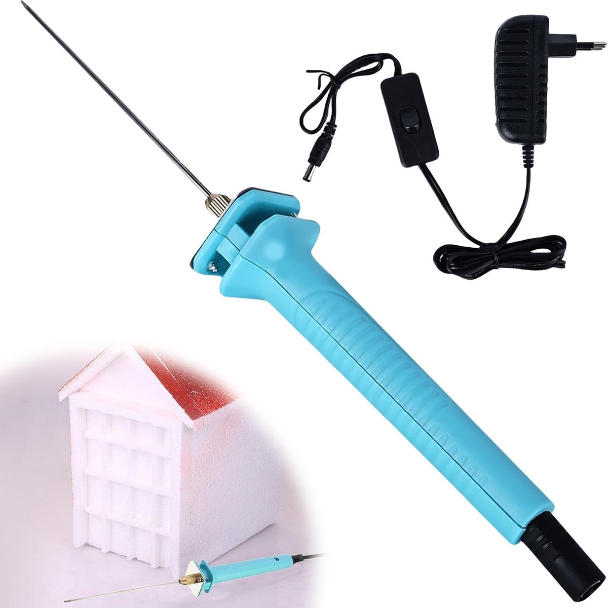 Dailygoods - Elektrische schuimsnijder - Thermisch snijden - 20 W vermogen - Metallic kleur - Geschikt voor polystyreen - Ideaal voor hobbyisten en pr...