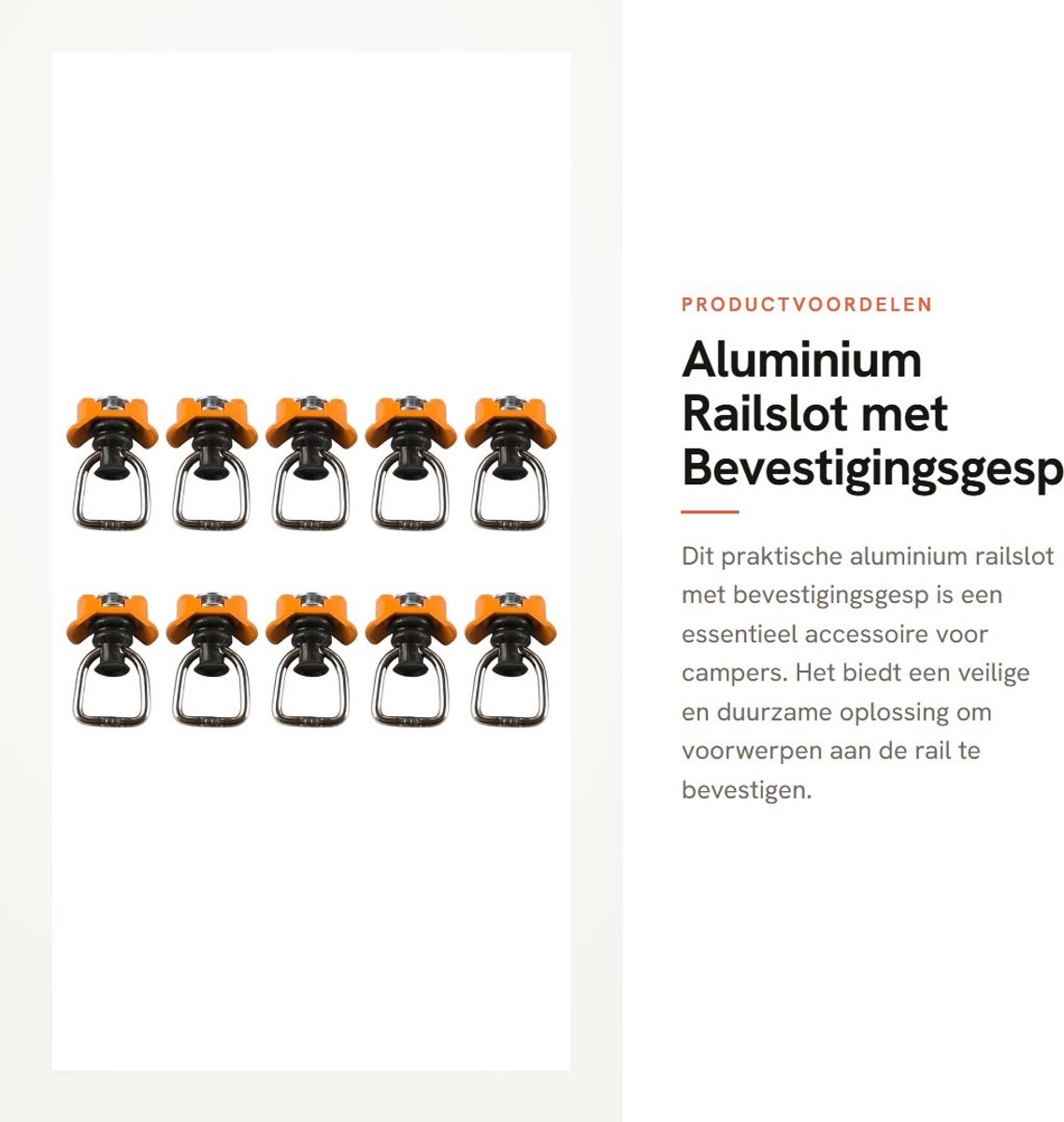 Dailygoods - Aluminium Railslot met Bevestigingsgesp voor Campers