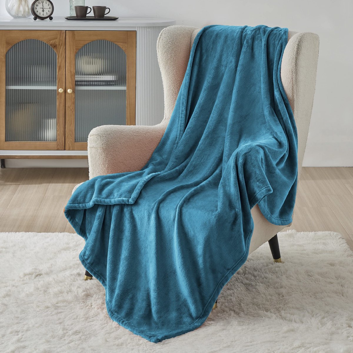 Dailygoods- Fleecedeken 150x200 cm - Warme/Zachte Deken - Bankdeken - Woon-/Knuffeldekens - Flanellen Deken - Perfect voor Binnen/Buiten