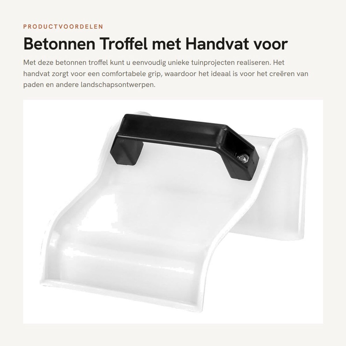Dailygoods - Betonnen Troffel met Handvat voor Tuinprojecten en Landschapsontwerpen