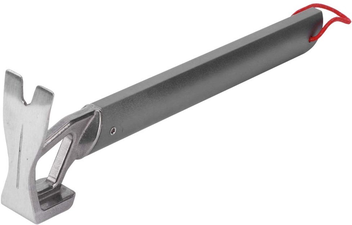 Dailygoods- Campinghamer Schokbestendig - Tenthamer - Roestvrij Stalen Kop - Lichtgewicht Aluminium - Antislip Handvat - Inclusief Flesopener