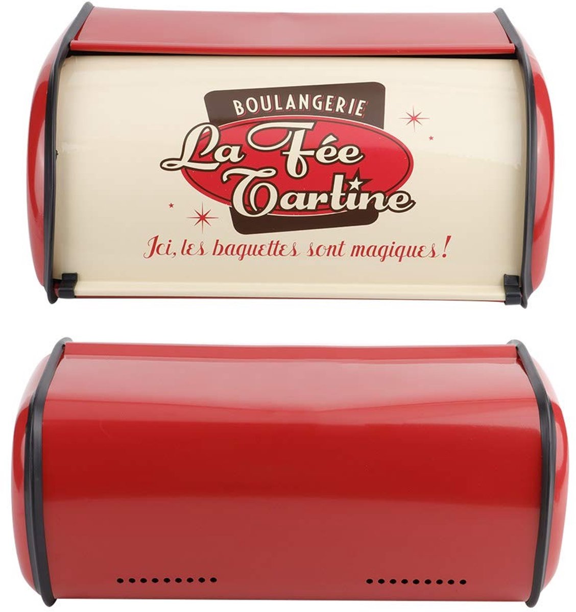 Dailygoods - Brood Container - Duurzaam Metaal - Grote Capaciteit - Rood - Perfect voor Keuken - Ideaal voor Brood - Keuken Accessoires