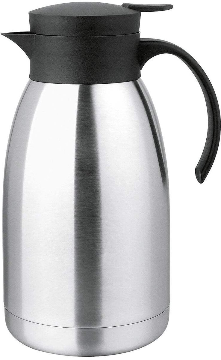 Thermosfles - 2 liter - RVS - 13,5 x 27 cm - isoleerkan - koffiekan - voor warme / koude dranken