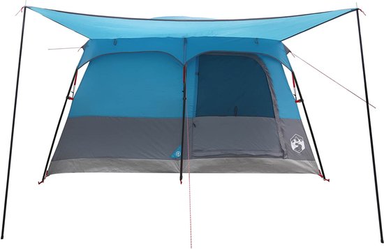 vidaXL - Familietent - 10-persoons - Blauw - Polyester - en - Staal van Vidaxl — afbeelding 3