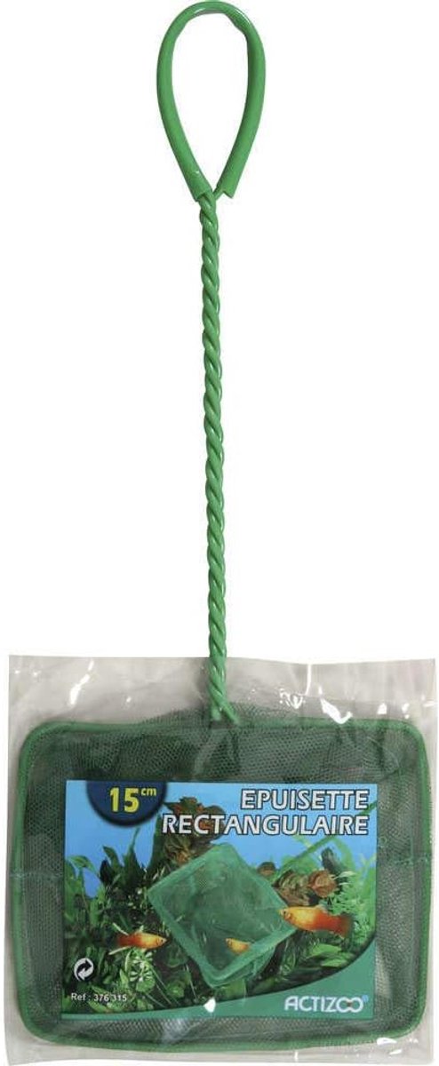 Schepnet Aquarium - Fijnmazig Net - Aquarium Onderhoud - Rechthoekige Vorm - 12 cm - Zwart — afbeelding 3