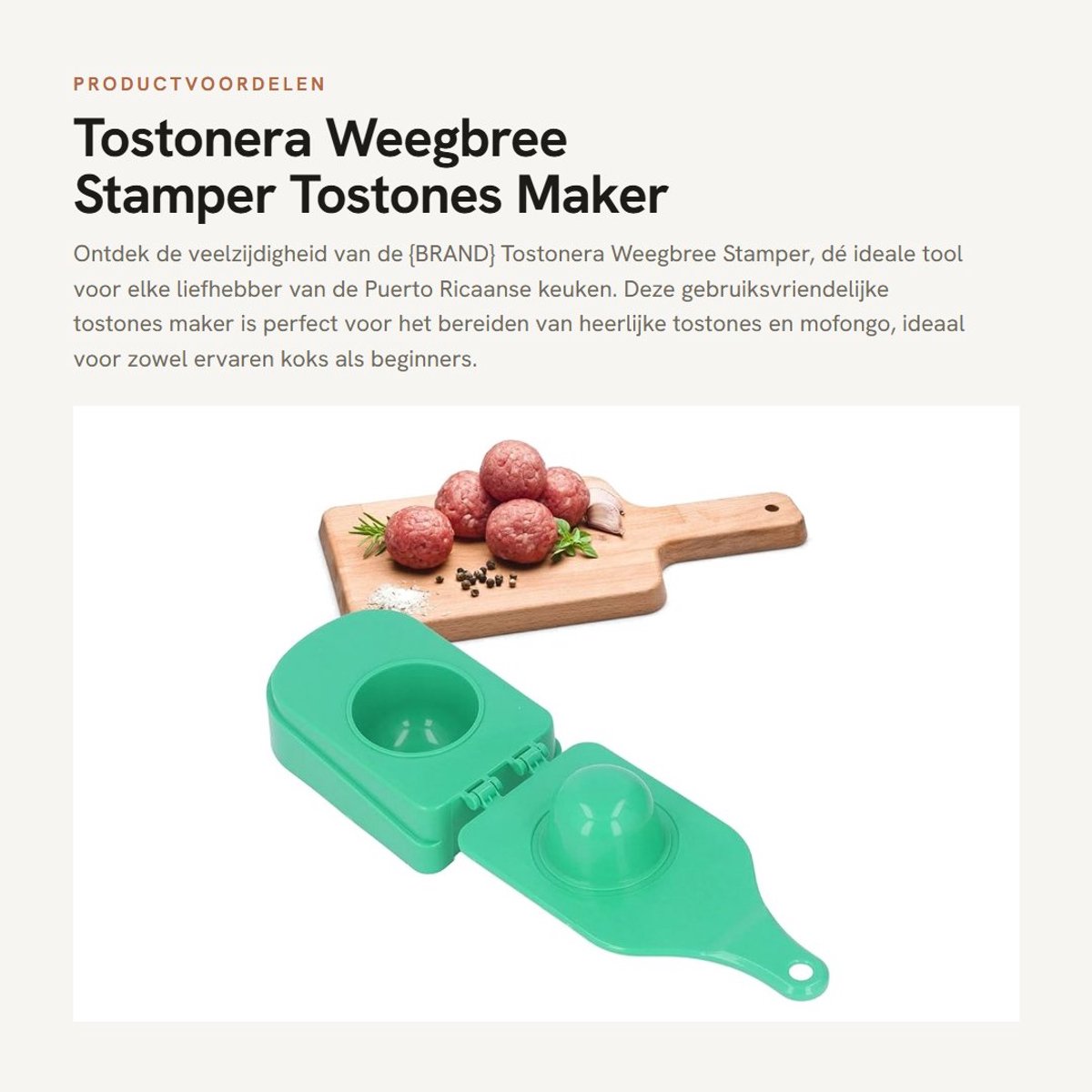 Dailygoods- Tostonera Weegbree Stamper - Tostones Maker - Bananen Patacones - Mofongo Maker - Compact Ontwerp - Eenvoudig te Reinigen - Bananenpers