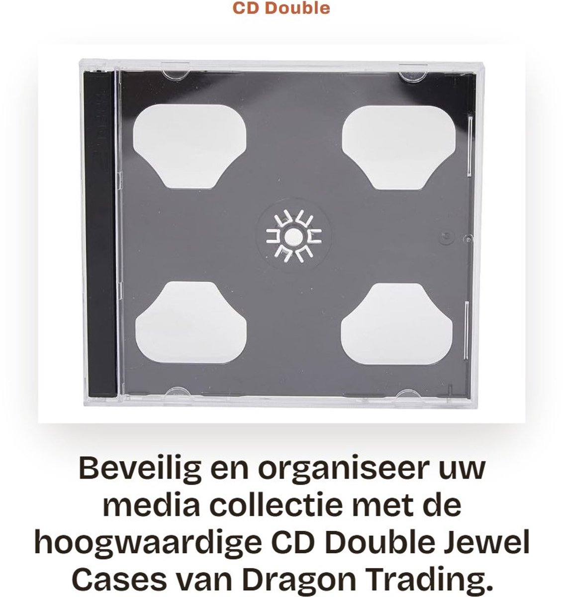 Dailygoods- CD Dozen - Dubbele CD Doos - Opbergsysteem - 5 Stuks - Zwarte Tray - Professionele Kwaliteit - Cd Hoes