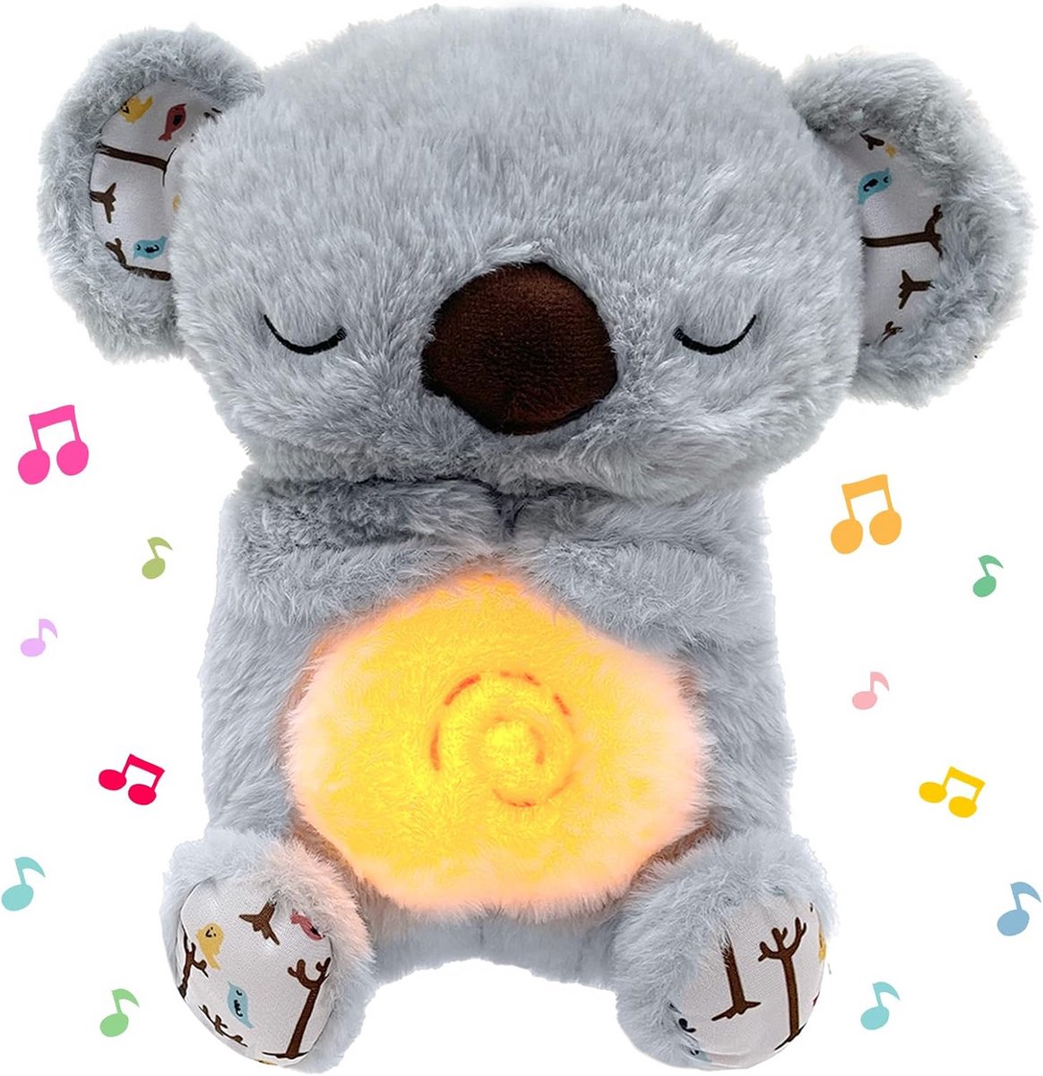 Muzikale Knuffel - Zacht Speelgoed - Baby Ontspanning - Ritmische Ademhaling - 470 g - Koala